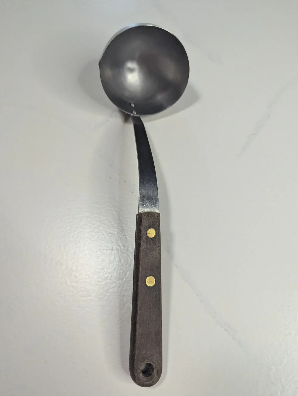VTG Regent Sheffield Stainless Ladle Wood Handle Pour Spout MCM